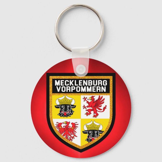 Mecklenburg-Vorpommern Flag Key Ring (Front)