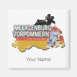 Mecklenburg-Western Pomerania Vinateg Map Germany Magnet