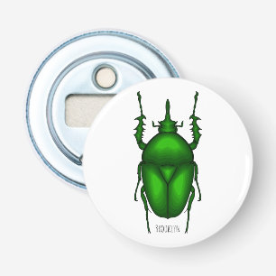 Mecynorhina torquata bug cartoon illustration bottle opener