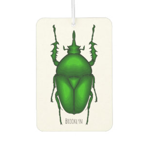 Mecynorhina torquata bug cartoon illustration  car air freshener
