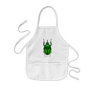 Mecynorhina torquata bug cartoon illustration  kids apron