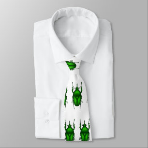 Mecynorhina torquata bug cartoon illustration tie