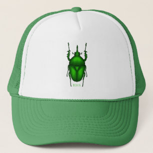 Mecynorhina torquata bug cartoon illustration trucker hat