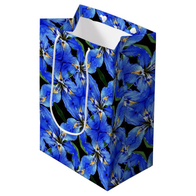 Med Gift Bag Blue Iris (Front Angled)