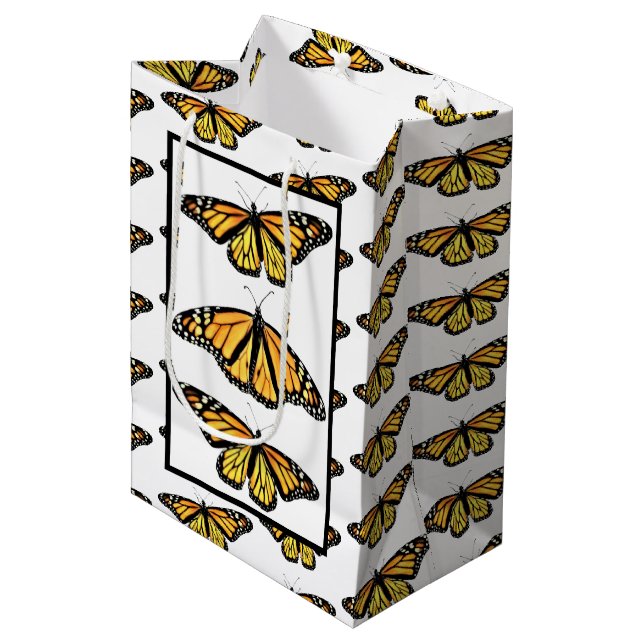 Med Gift Bag Monarch Butterflies (Front Angled)