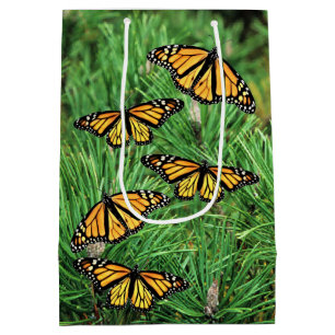Med Gift Bag Monarch on Pine Boughs