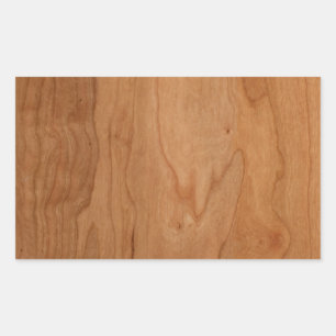 Med-Lt Wood Grain Rectangular Sticker