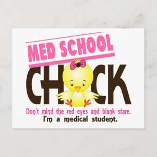 Med School Chick 2 Postcard