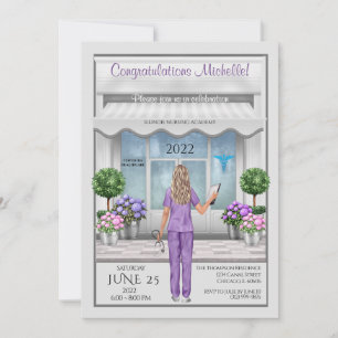 Med School Grad Nurse Grad Female Invitation