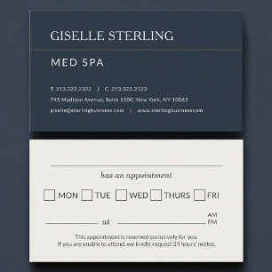 Med Spa Office Appointment Reminder Card