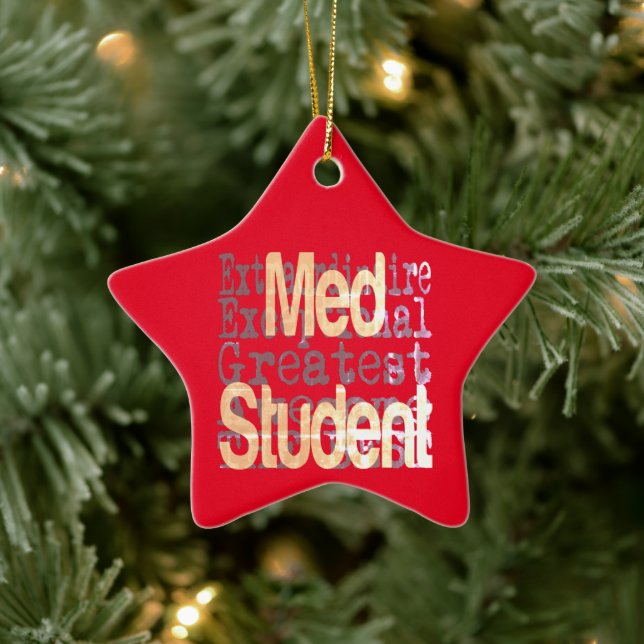 Med Student Extraordinaire Ceramic Ornament (Tree)