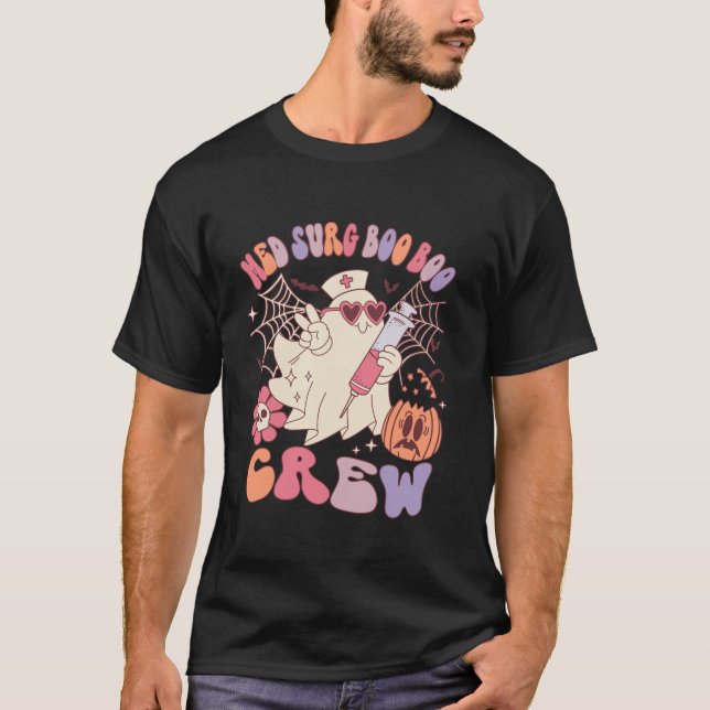 Med Surg Boo Crew Ghost Nurse Halloween Women T Sh T-Shirt (Front)