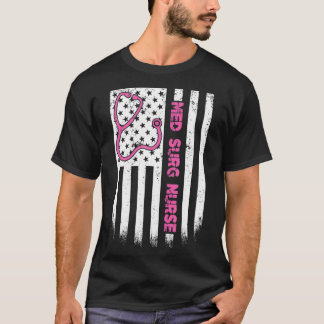 Med Surg Nurse American  USA Stethoscope Patriotic T-Shirt