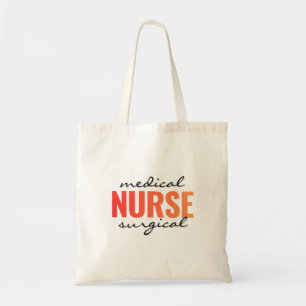 Med Surg Nurse Bold Typography Tote Bag