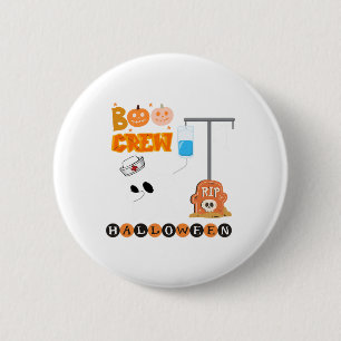 Med Surg Nurse Boo Crew Halloween Dapping Ghost Ma 6 Cm Round Badge