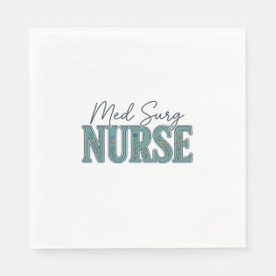 Med Surg Nurse Floral Vintage Engraving Design_1 Napkin