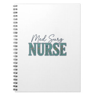 Med Surg Nurse Floral Vintage Engraving Design_1 Notebook