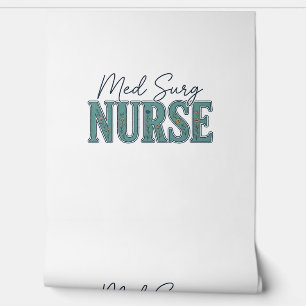 Med Surg Nurse Floral Vintage Engraving Design_1 Wallpaper
