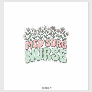 Med Surg Nurse Floral Vintage Vector Design_1