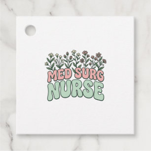 Med Surg Nurse Floral Vintage Vector Design_1 Favour Tags