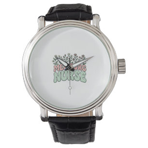 Med Surg Nurse Floral Vintage Vector Design_1 Watch