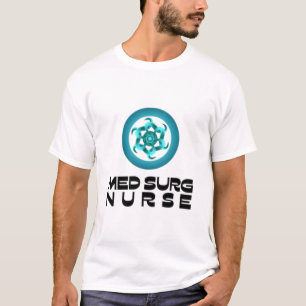Med Surg Nurse Modern Glowing Teal Emblem T-Shirt