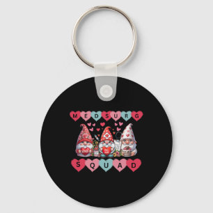 Med-surg Squad Nurse Gnome Heart Valentine Scrub S Key Ring