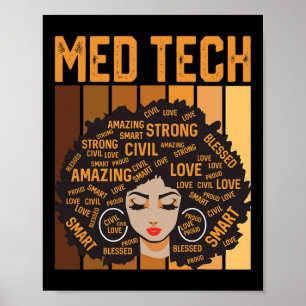 Med Tech Powerful Black History Month Black Pride Poster
