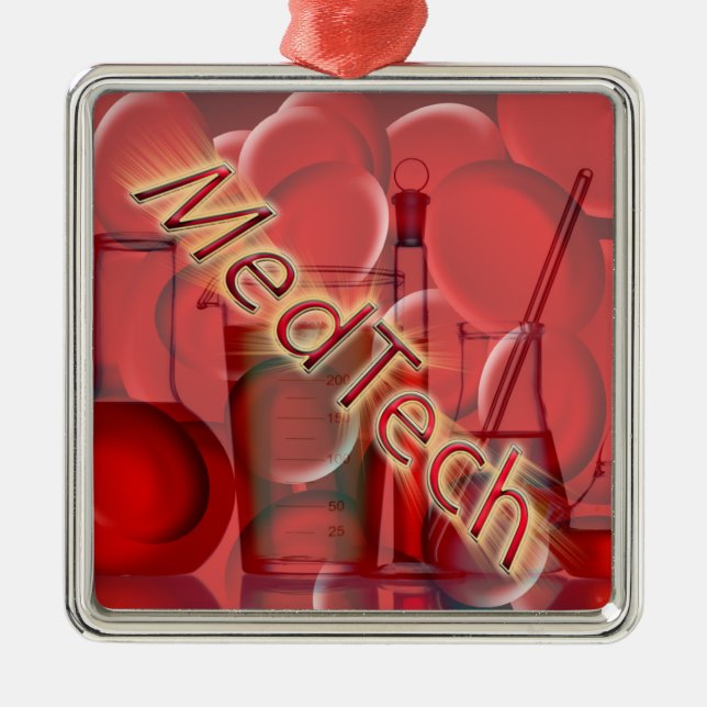 Med Tech STARBURST LOGO Metal Tree Decoration (Front)