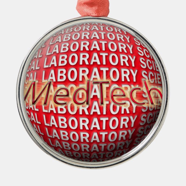 Med Tech STARBURST LOGO Metal Tree Decoration (Front)