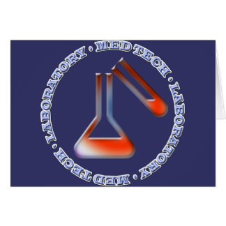 MED TECH with beaker MEDICAL LABORATORY CARD