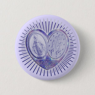 Medaille (médaille miraculeuse) / marvellous medal 6 cm round badge