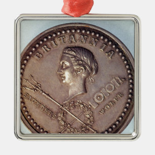 Medal commemorating the British capture of Metal Tree Decoration