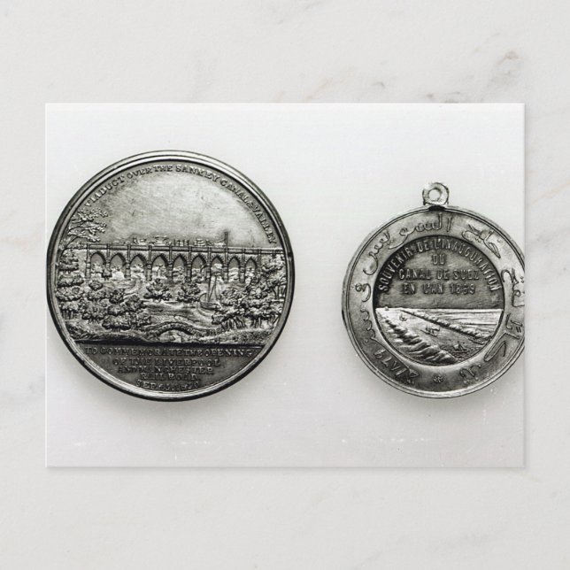 Medal Commemorating the opening of the Suez Postcard (Front)