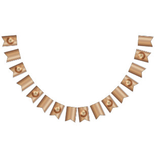 Medal Custom 3D Realistic Editable Foil Bronze Bunting