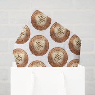 Medal Custom 3D Realistic Editable Foil Bronze Tissue Paper