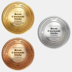 Medal Custom 3D Realistic Editable Foil Gold