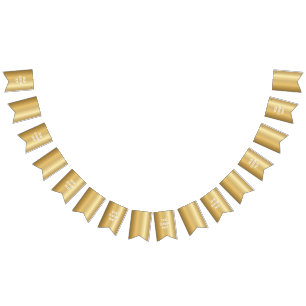 Medal Custom 3D Realistic Editable Foil Gold Bunting