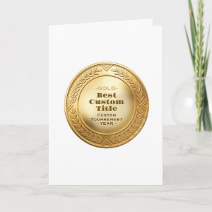 Medal Custom 3D Realistic Editable Foil Gold Card