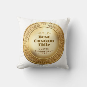Medal Custom 3D Realistic Editable Foil Gold Cushion