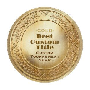 Medal Custom 3D Realistic Editable Foil Gold Cutting Board