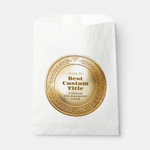 Medal Custom 3D Realistic Editable Foil Gold Favour Bag