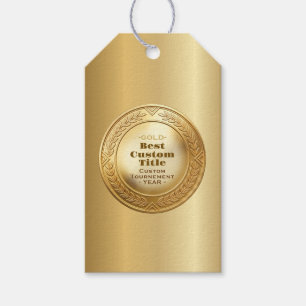 Medal Custom 3D Realistic Editable Foil Gold Gift Tags