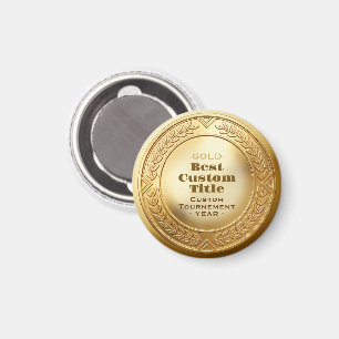 Medal Custom 3D Realistic Editable Foil Gold Magnet