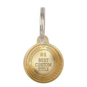 Medal Custom 3D Realistic Editable Foil Gold Pet Tag