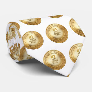 Medal Custom 3D Realistic Editable Foil Gold Tie