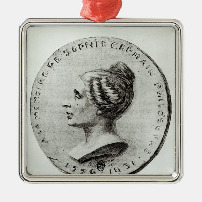 Medal depicting Sophie Germain Metal Tree Decoration (Front)