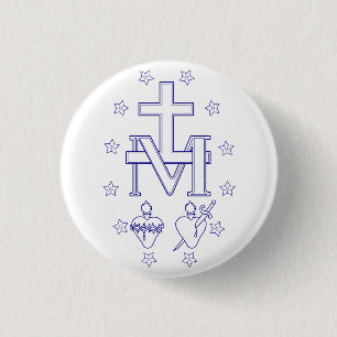 Medal of Our Lady of Graces 3 Cm Round Badge