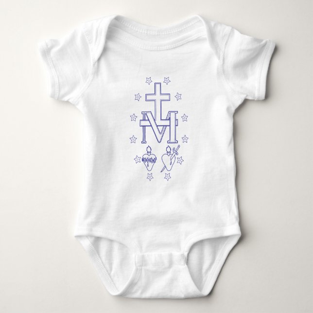Medal of Our Lady of Graces Baby Bodysuit (Front)