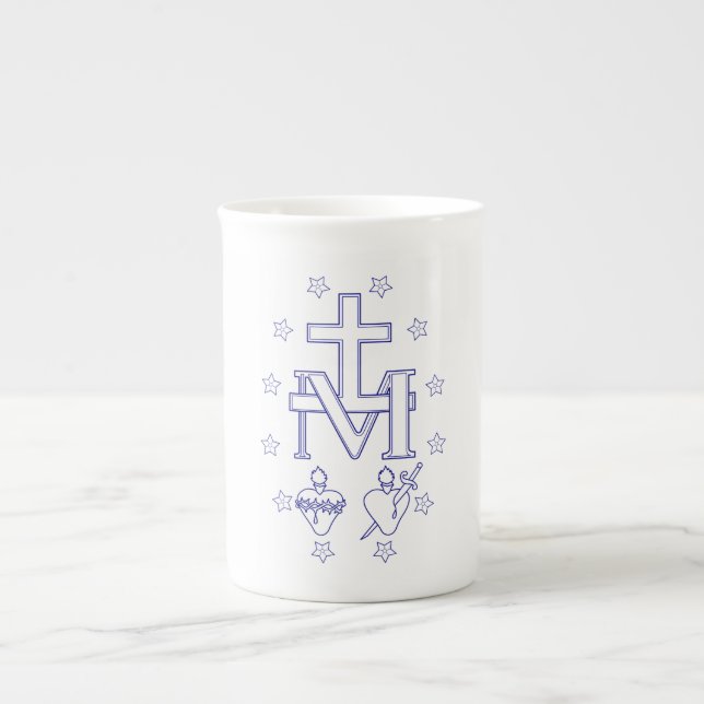 Medal of Our Lady of Graces Bone China Mug (Front)
